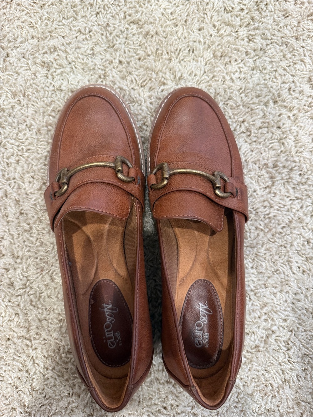 Women’s Brown Leather Horsebit Loafers